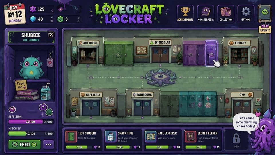 Lovecraft Locker 菜单操作 玩法截图 2